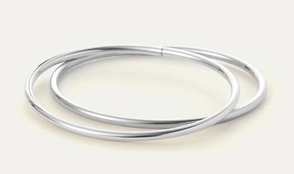 DANE BANGLE 2PC SET - SILVER