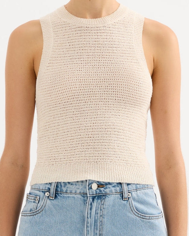 EMBER KNIT TANK - CREAM