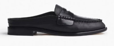 CARTER LEATHER MULES - BLACK
