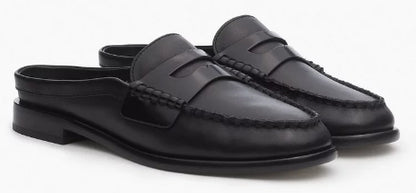 CARTER LEATHER MULES - BLACK