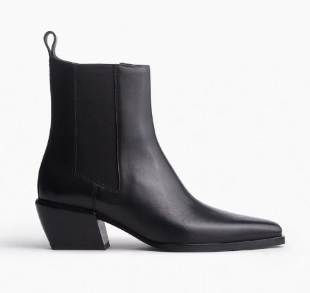 JONI LEATHER CHELSEA BOOTS - BLACK