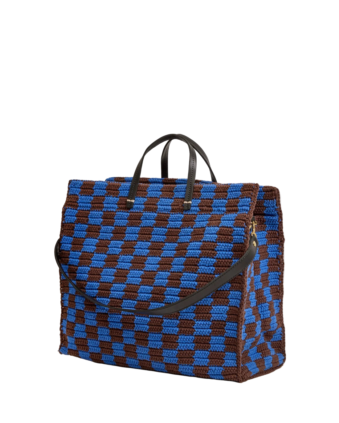 SUMMER SIMPLE TOTE - DEEP BLUE/CHOCOLATE
