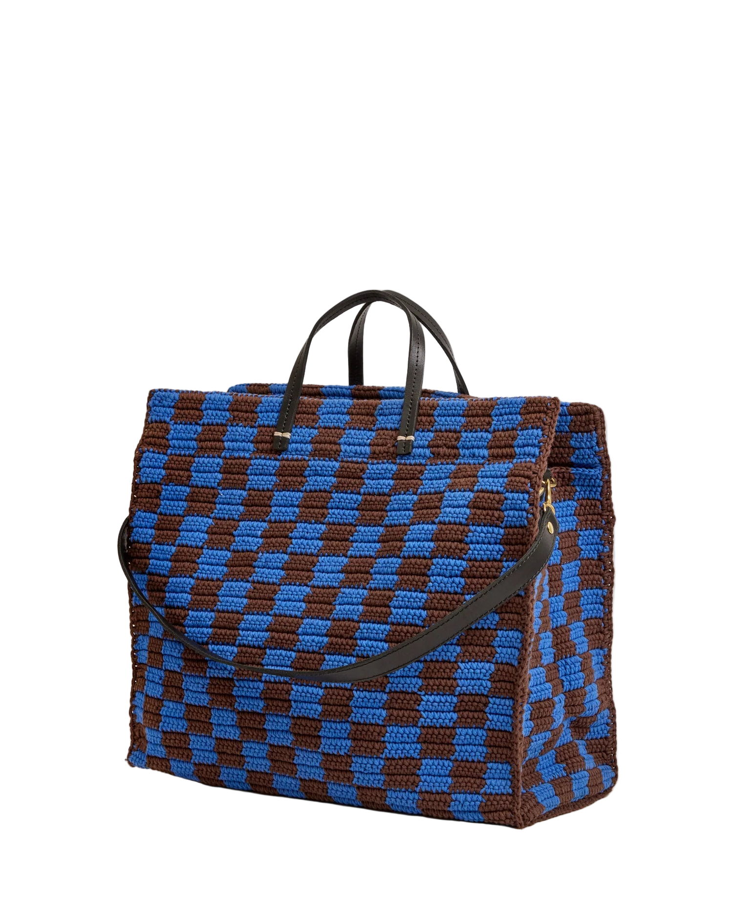 SUMMER SIMPLE TOTE - DEEP BLUE/CHOCOLATE