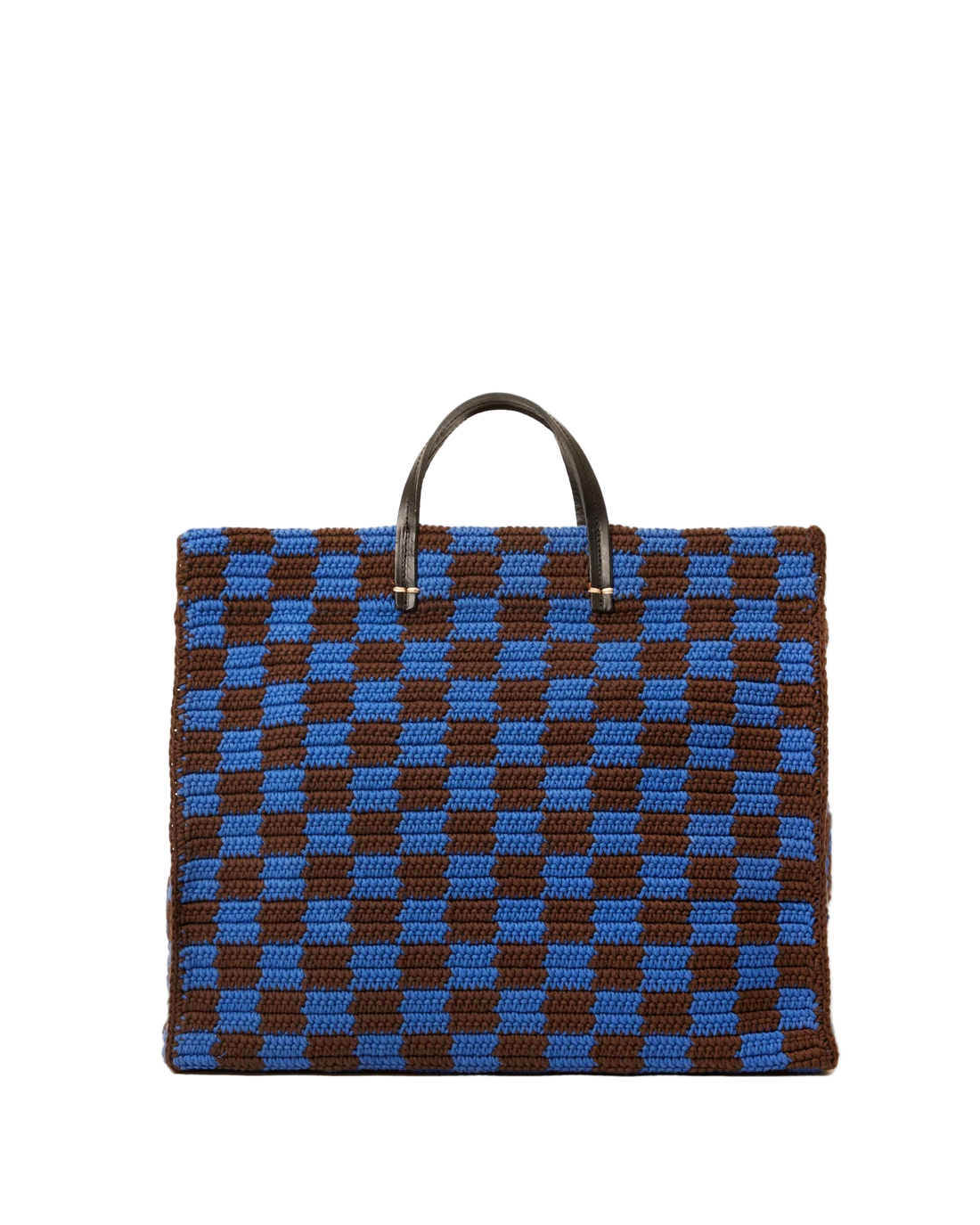SUMMER SIMPLE TOTE - DEEP BLUE/CHOCOLATE