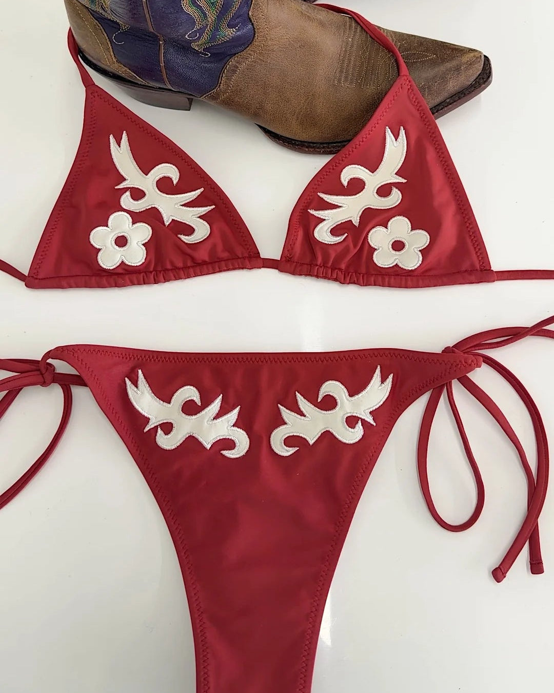 TAMARA BIKINI TOP - WESTERN COGNAC