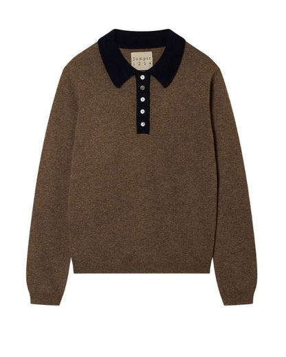 GROSGRAIN CARDIGAN - UMBER