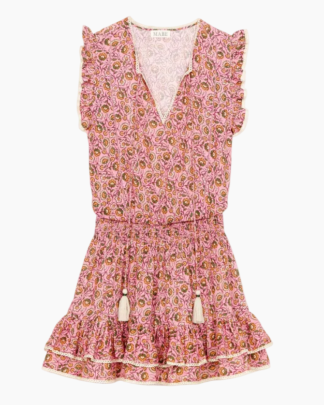 CECI PRINT SHORT DRESS - PINK