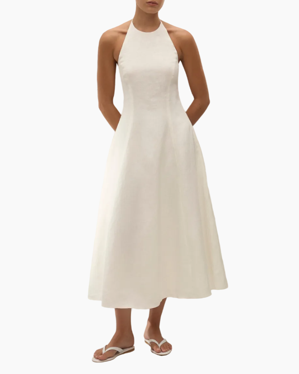 NEOLIA MIDI DRESS - WHITE
