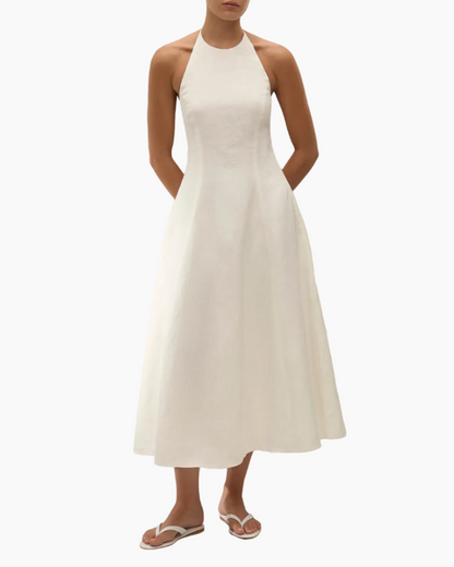 NEOLIA MIDI DRESS - WHITE