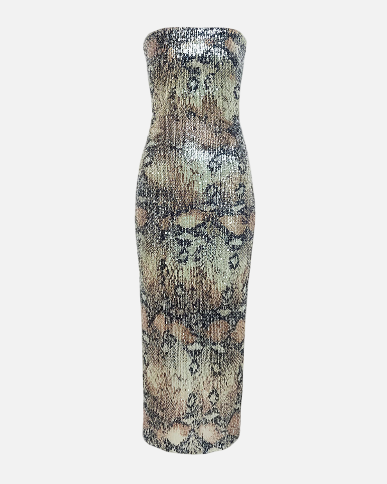 TUBE DRESS - GLOSS DESERT SNAKE