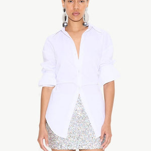 LOCH POPLIN BUTTON UP - MACADAMIA