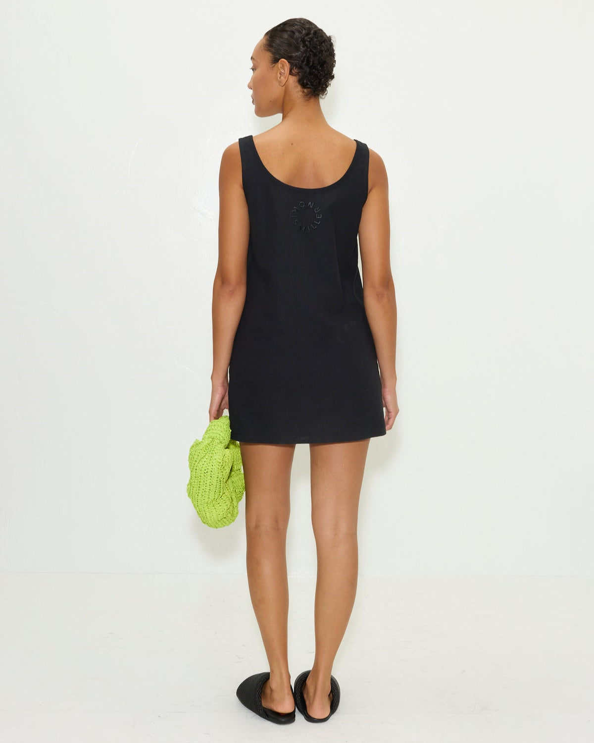 LITA LINEN DRESS - BLACK