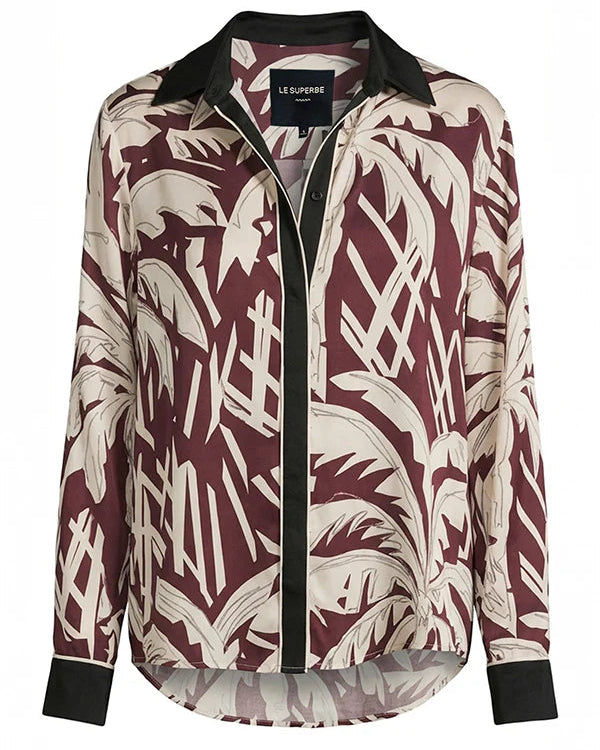 TROPICAL TUX EF BF SHIRT | SKETCHED PALM