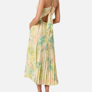 BLYTHE DRESS - GREEN PEACH TROPICAL