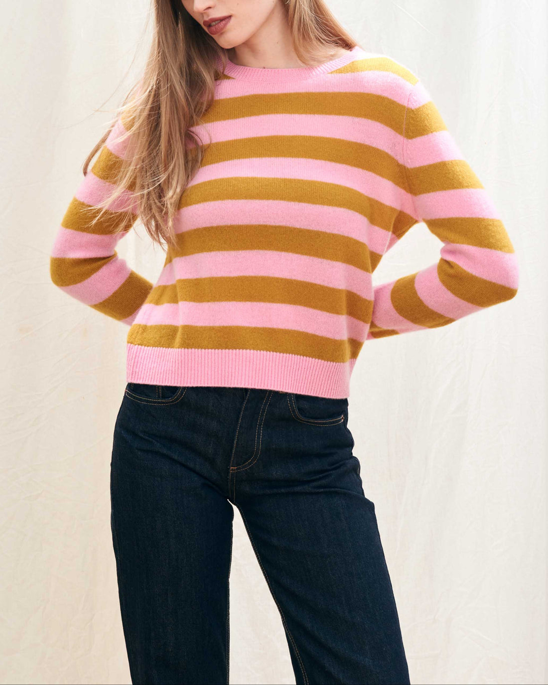STRIPE CREW - CANDY AND MUSTARD