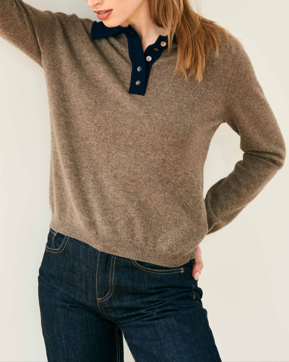 GROSGRAIN CARDIGAN - UMBER
