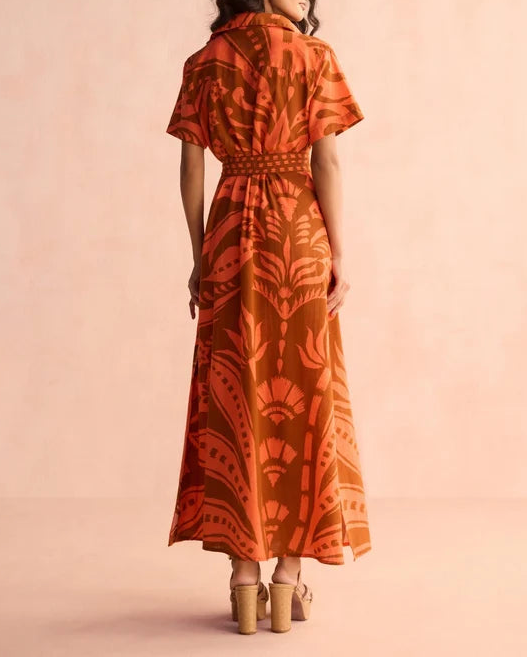 AMIRA SHIRT DRESS - NAIA TERRACOTTA