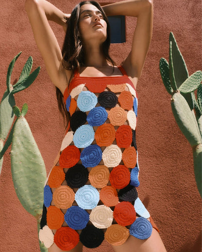 BEEP BEEP TANK MINI DRESS - CONFETTI