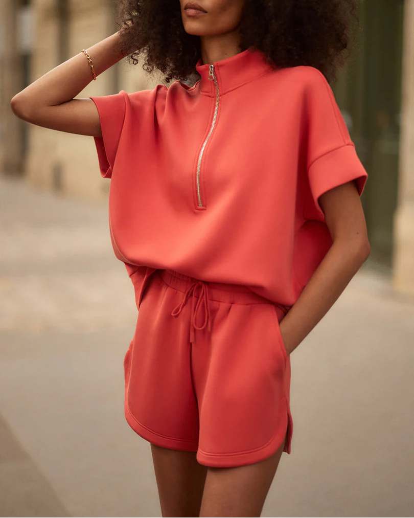 RITCHIE SHORT SLEEVE SWEAT - SUMMER FIG