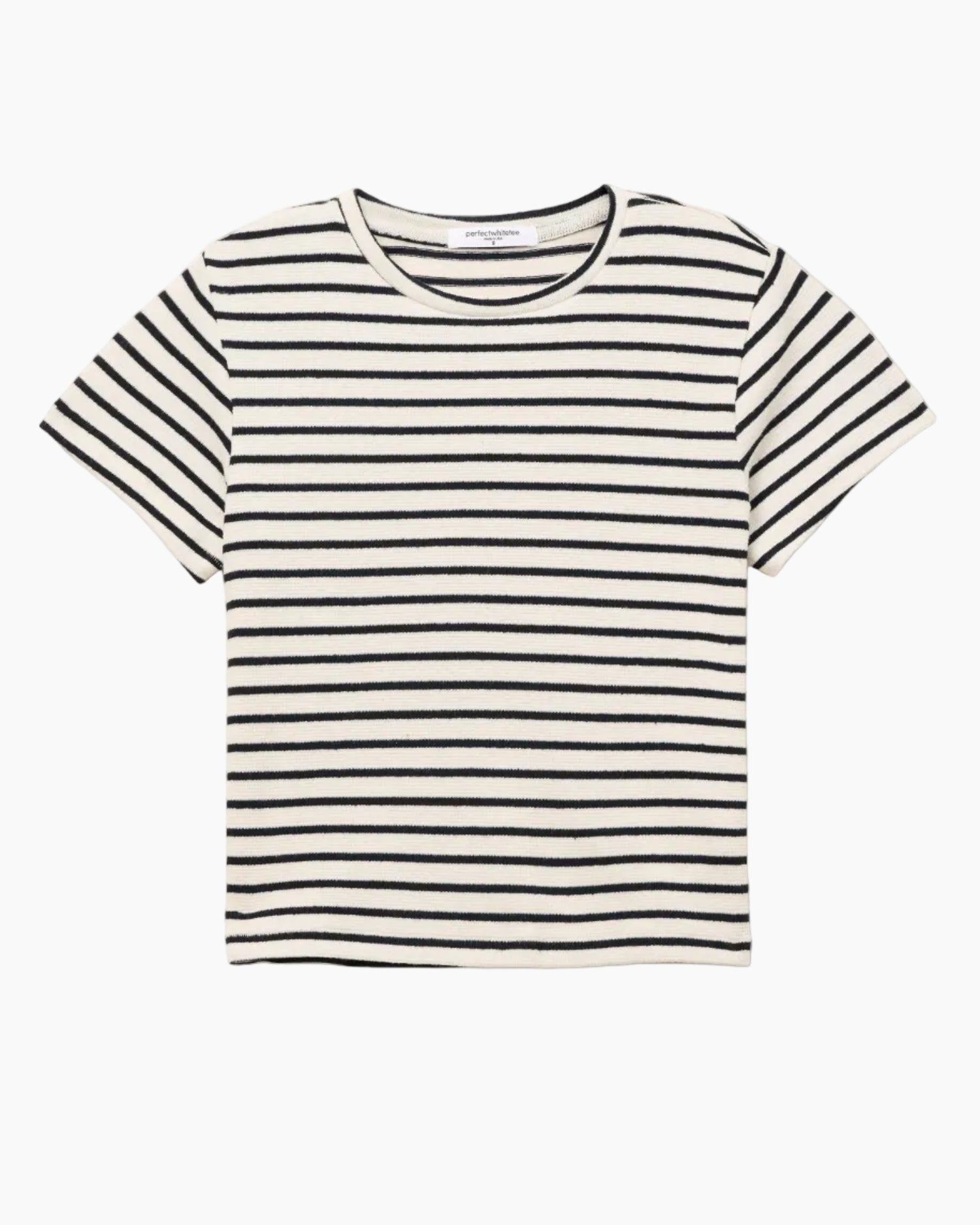 CARTER STRIPED TEE - NATURAL BLACK STRIPE