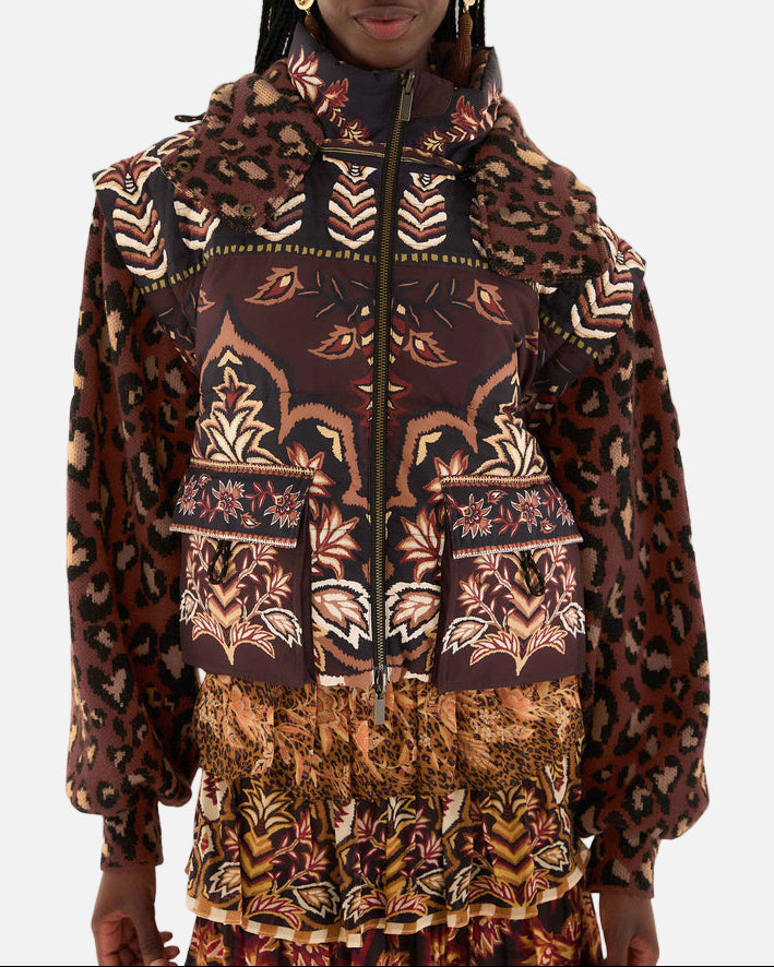 AINIKA PUFFER JACKET - BROWN WINTER