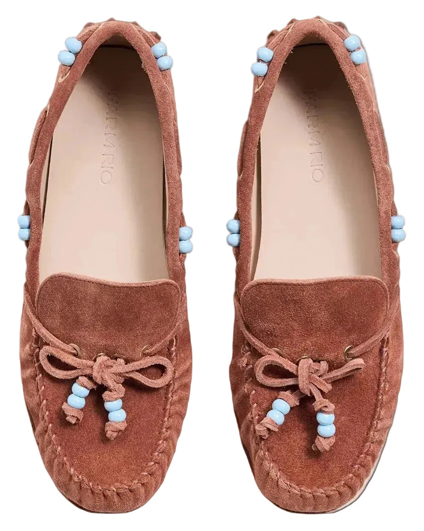 TASSEL MOCCASIN - BROWN SUEDE