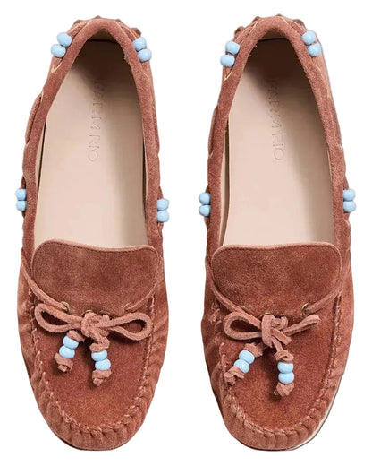 TASSEL MOCCASIN - BROWN SUEDE