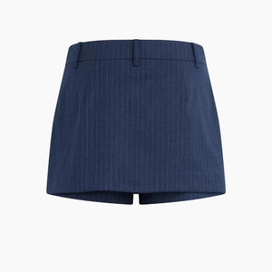 THE SPENCER SKORT - MARINE PINSTRIPE