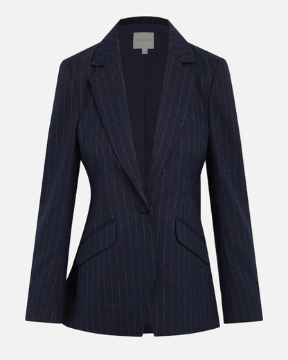 THE FAVORITE BLAZER - NAVY PINSTRIPE