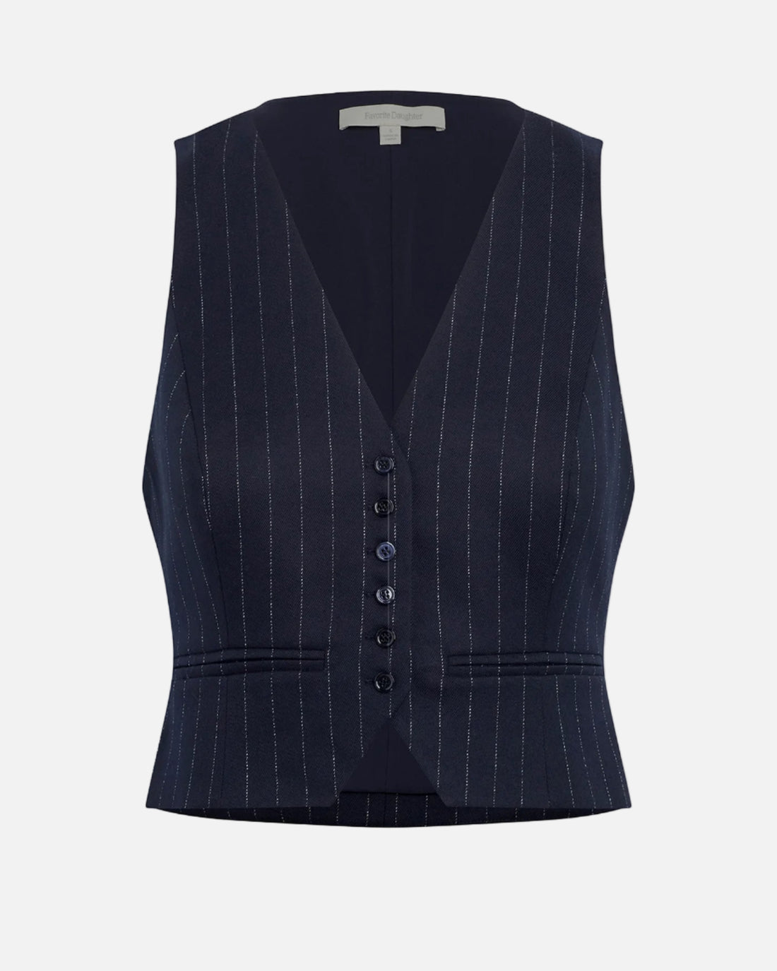 THE FAVORITE VEST - NAVY PINSTRIPE