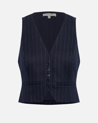 THE FAVORITE VEST - NAVY PINSTRIPE