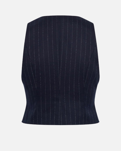 THE FAVORITE VEST - NAVY PINSTRIPE