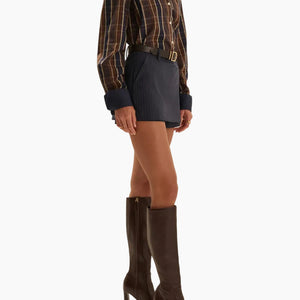 THE SPENCER SKORT - MARINE PINSTRIPE