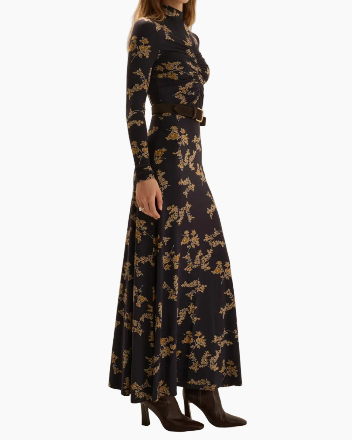 THE LUCIA DRESS - NAVY VINE FLORAL