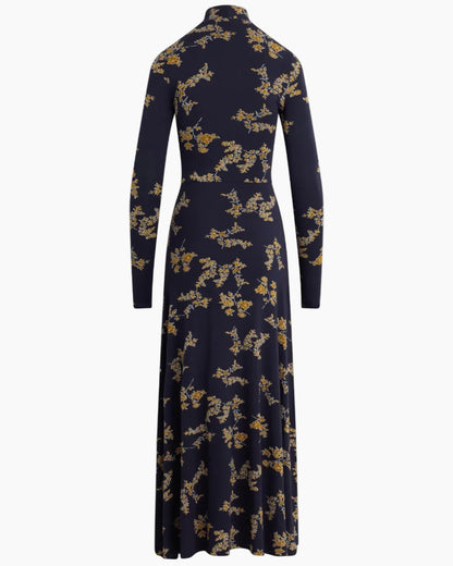 THE LUCIA DRESS - NAVY VINE FLORAL