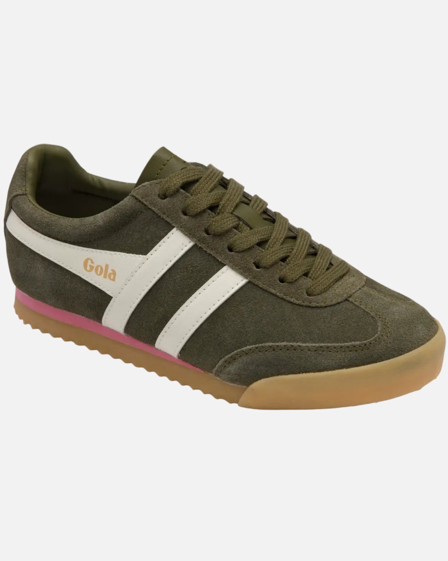 APOLLO SNEAKERS - KHAKI/OFF WHITE/CORAL PINK