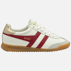 TORPEDO LEATHER SNEAKERS - OFF WHITE/DEEP RED