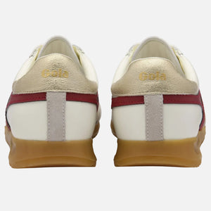 TORPEDO LEATHER SNEAKERS - OFF WHITE/DEEP RED