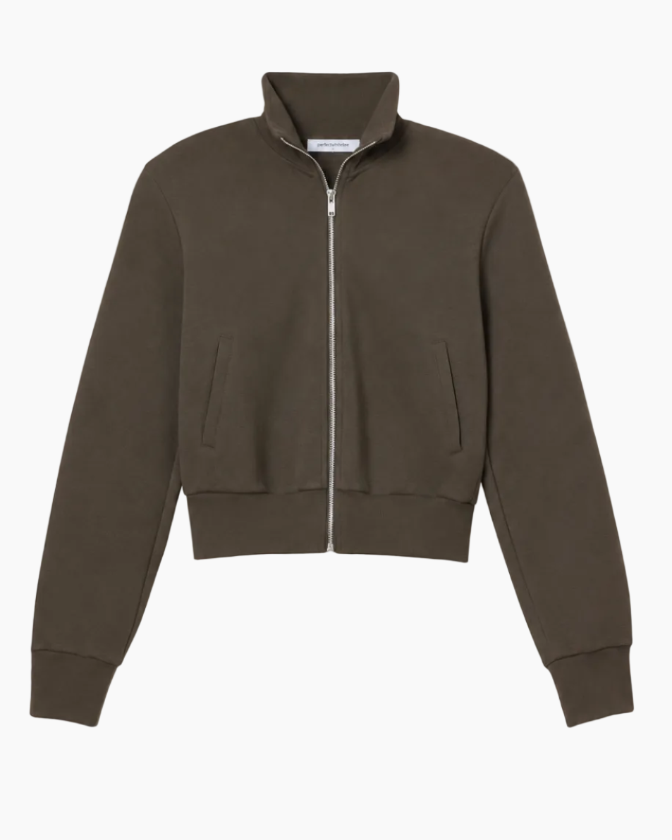 MILANA TRAVEL TRACK JACKET - DARK OLIVE