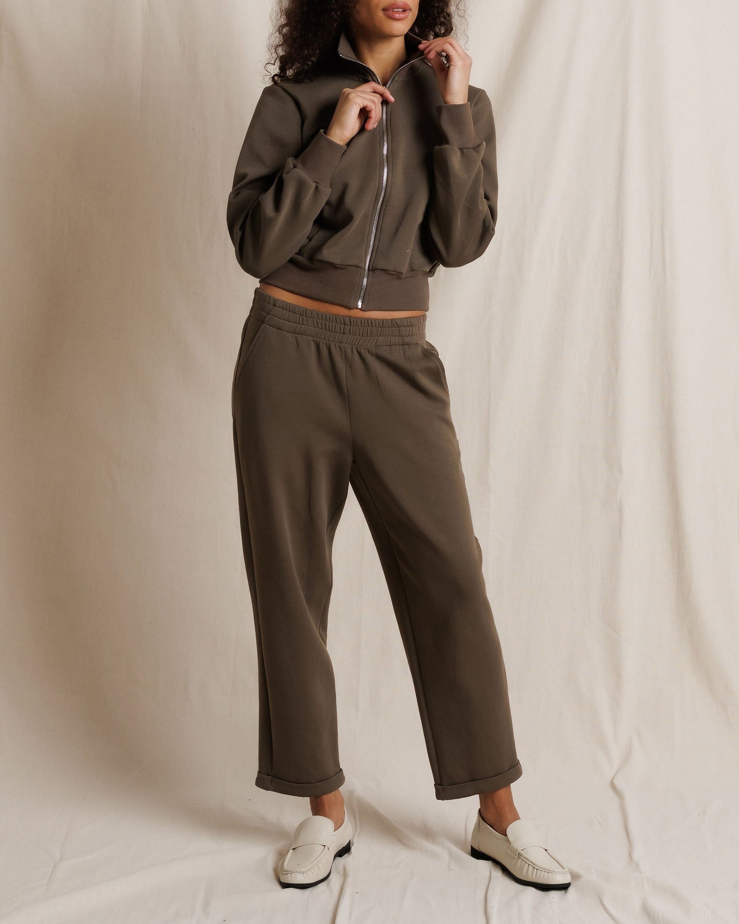 MILANA TRAVEL TRACK JACKET - DARK OLIVE