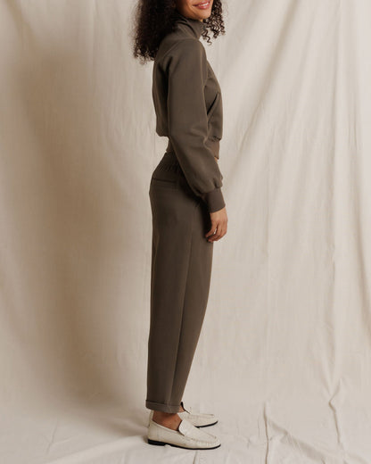 MILANA TRAVEL TRACK JACKET - DARK OLIVE