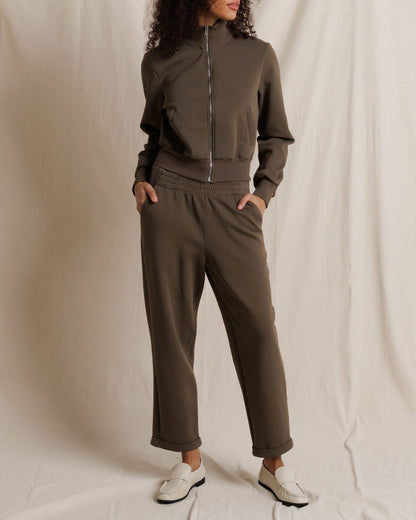 MILANA TRAVEL TRACK JACKET - DARK OLIVE