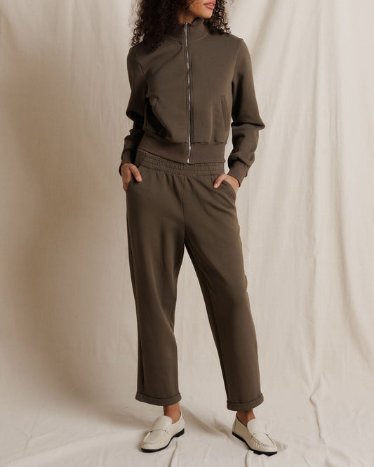 MILANA TRAVEL TRACK JACKET - DARK OLIVE