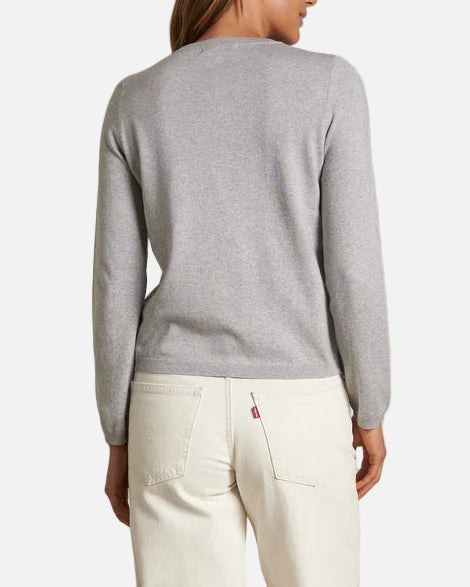 MOIRA CASHMERE SWEATER - HEATHER GREY