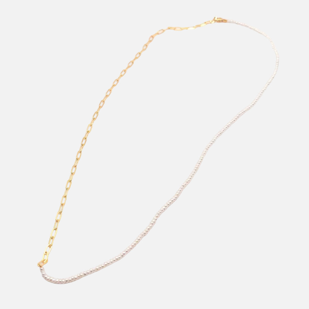 3-IN-1 PAPERCLIP CHAIN - PEARL