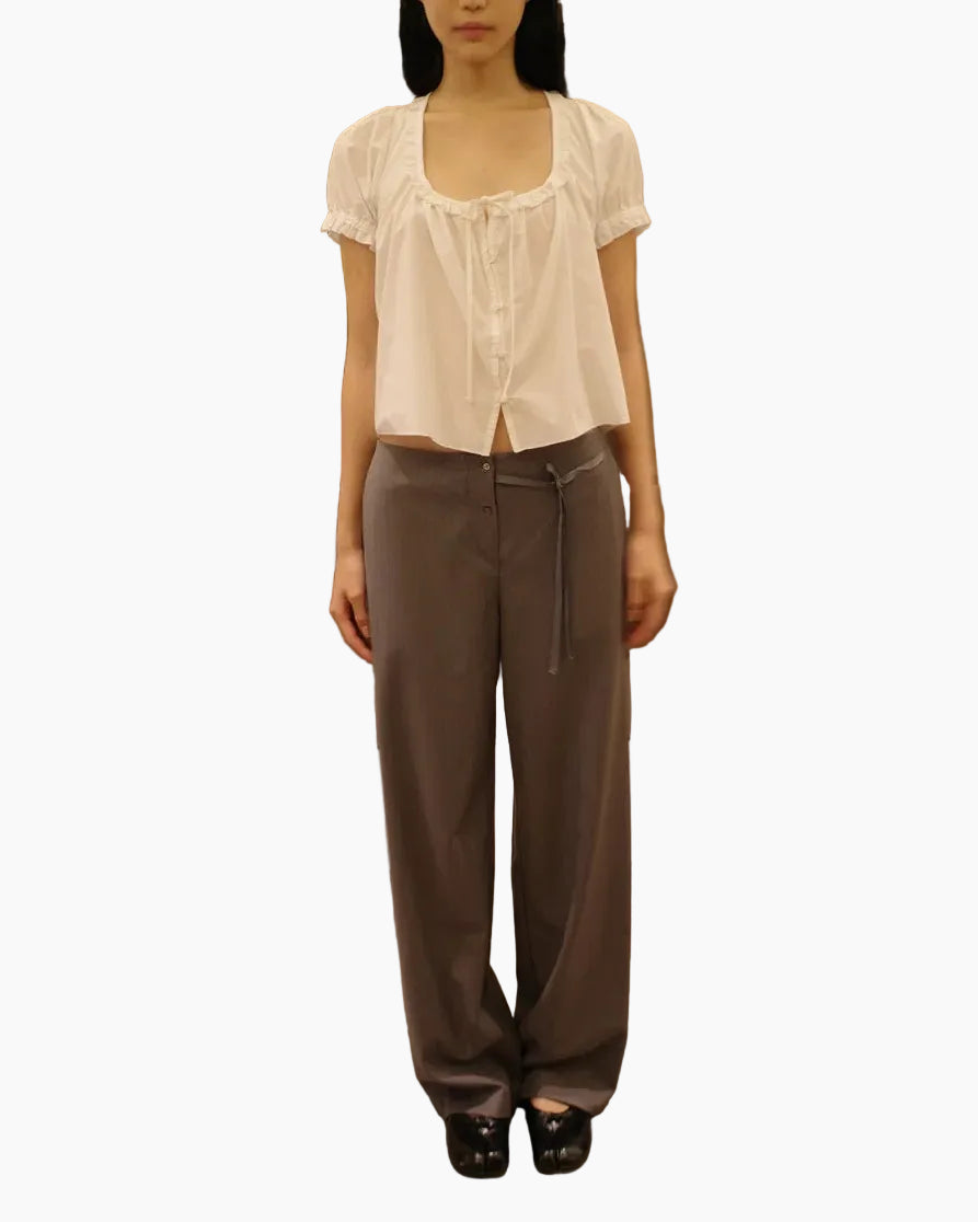 FLOUNCED TOP - WHITE