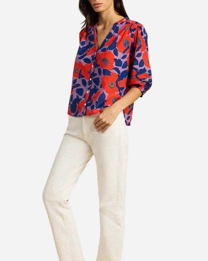 LOREN BLOUSE - POINCIANA FLORAL