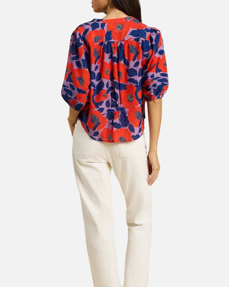 LOREN BLOUSE - POINCIANA FLORAL
