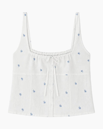 RELAX TIE TOP - FLORAL BLUE