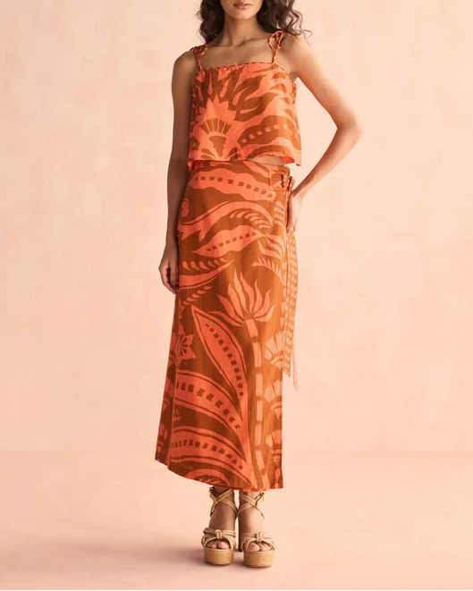 SAMMI SKIRT - NAIA TERRACOTTA